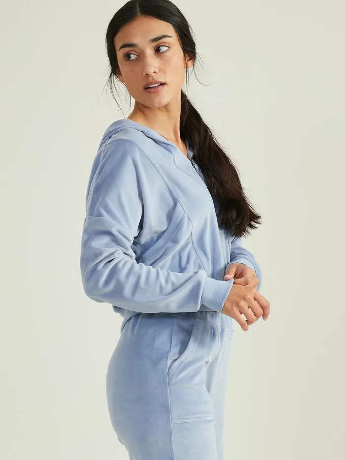 Women Let Up Velour Hoodie Zenblue Altar039d State Activewear