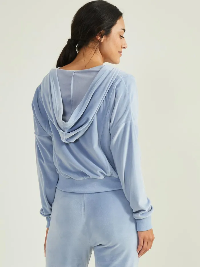 Women Let Up Velour Hoodie Zenblue Altar039d State Activewear