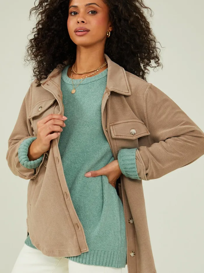 Women Lexi Ribbed Shacket Copper Altar039d State Jackets
