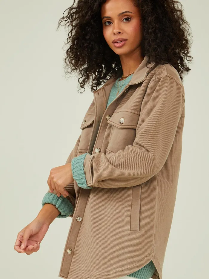 Women Lexi Ribbed Shacket Copper Altar039d State Jackets