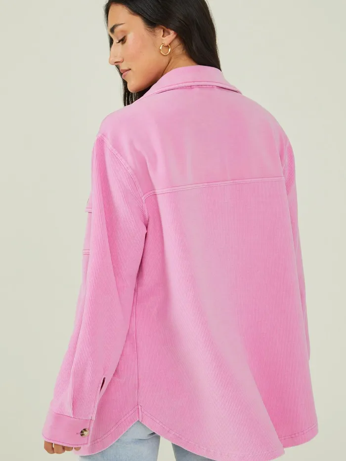 Women Lexi Ribbed Shacket Pink Altar039d State Jackets