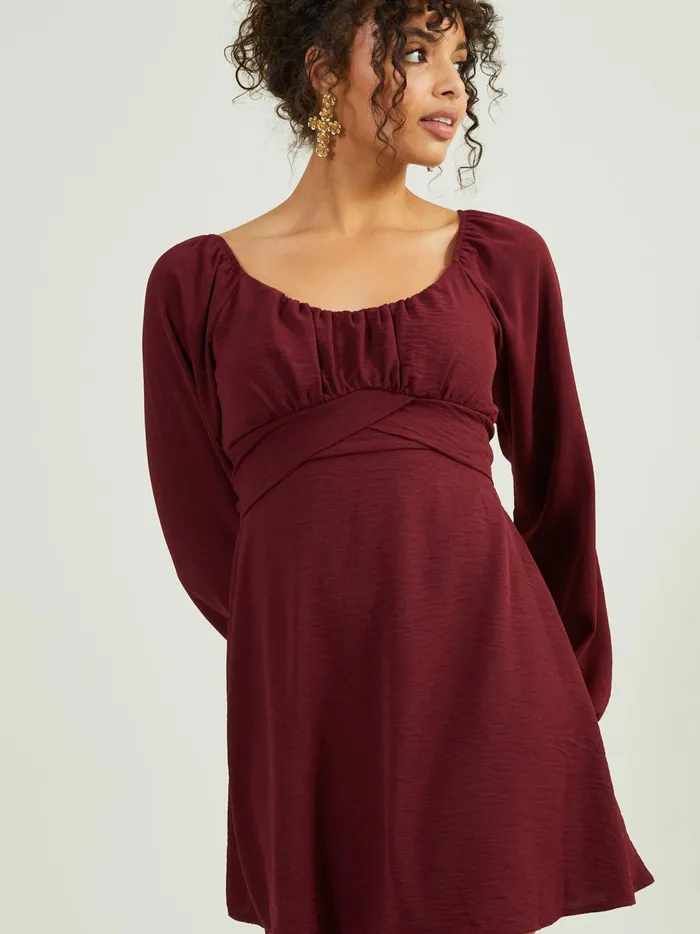 Women Lola Crossover Dress Wine Altar039d State Casual