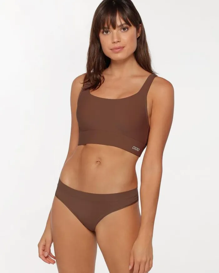 Women LORNA JANE Accessories Feel Naked GString Chocolate
