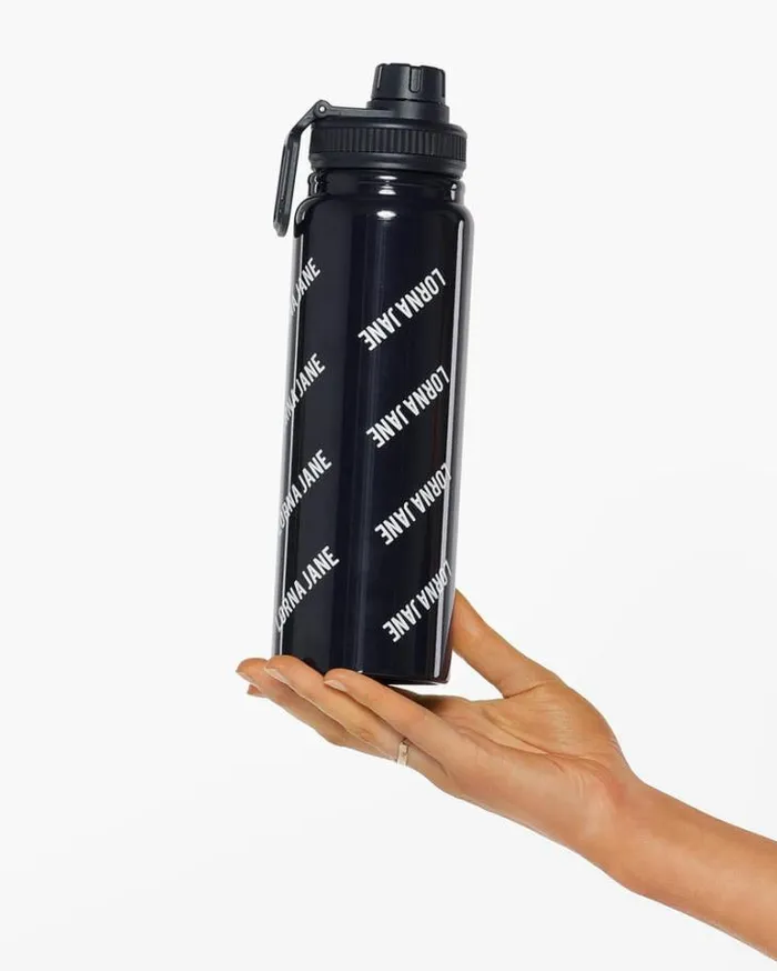 Women LORNA JANE Accessories Iconic Insulated Water Bottle French Navy