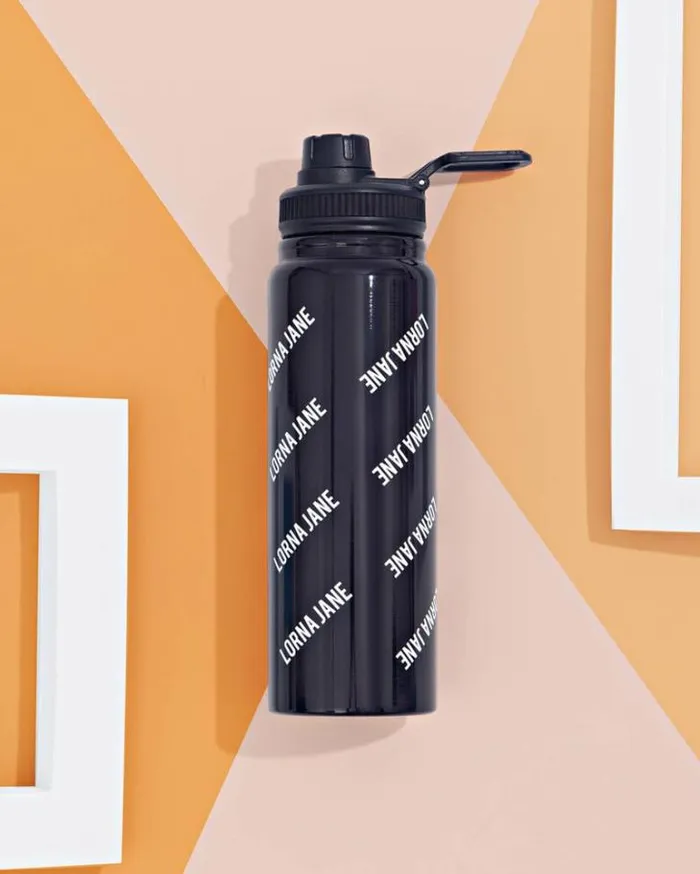 Women LORNA JANE Accessories Iconic Insulated Water Bottle French Navy