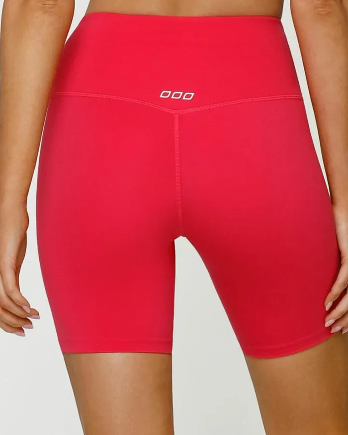 Women LORNA JANE Bike Shorts Lotus 19cm Bike Short Neon Raspberry