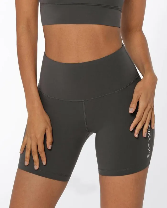 Women LORNA JANE Bike Shorts Lotus No Chafe 16cm Bike Short Titanium
