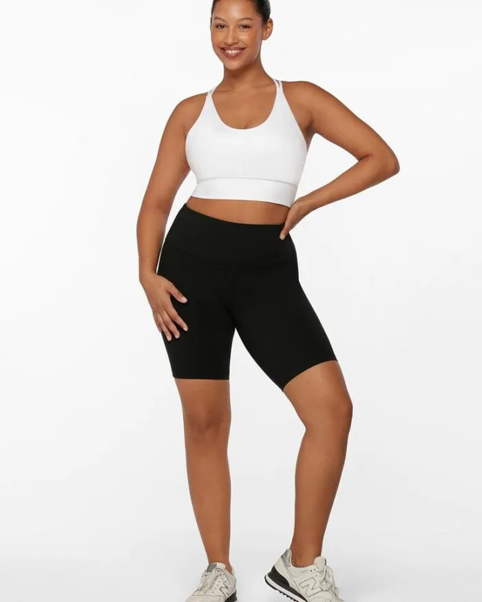 Women LORNA JANE Bike Shorts Lotus No Chafe 82 Bike Short Black
