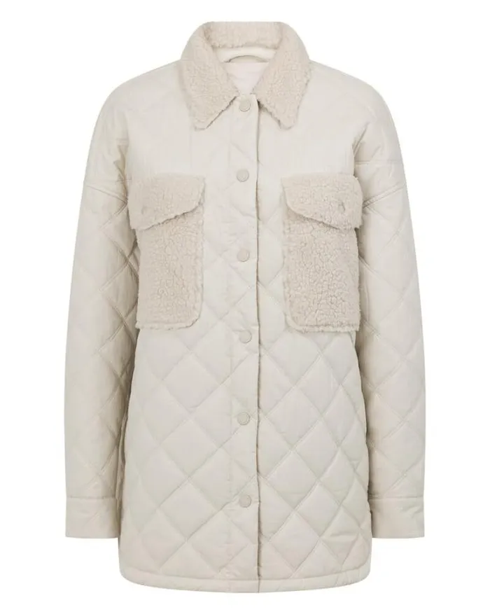 Women LORNA JANE Jackets Hoodies And Sweats Championship Shacket Ivory