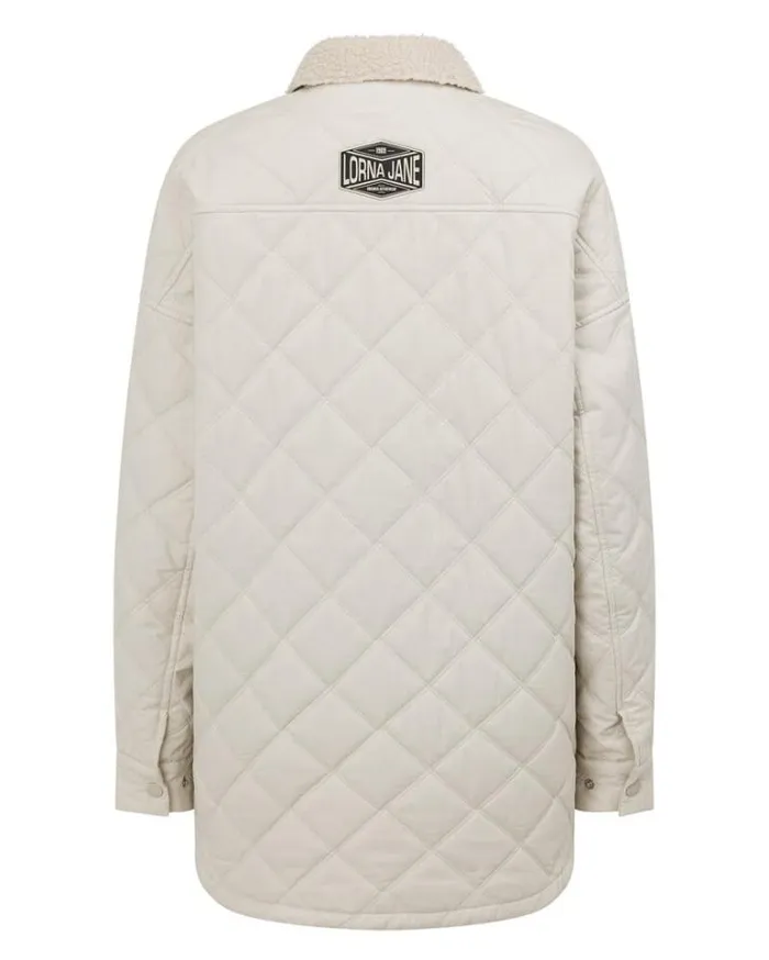 Women LORNA JANE Jackets Hoodies And Sweats Championship Shacket Ivory