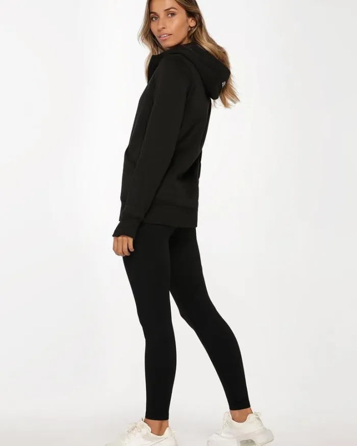 Women LORNA JANE Jackets Hoodies And Sweats Classic Zip Thru Hoodie Jacket Black