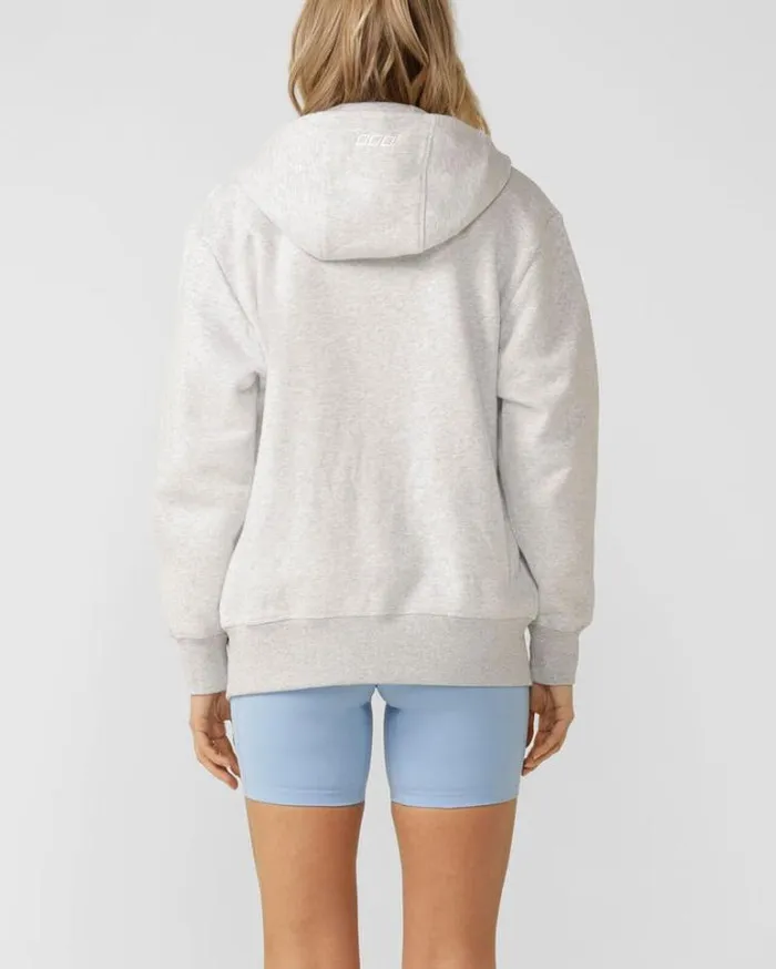 Women LORNA JANE Jackets Hoodies And Sweats Fleece Zip Thru Hoodie Dark Off White