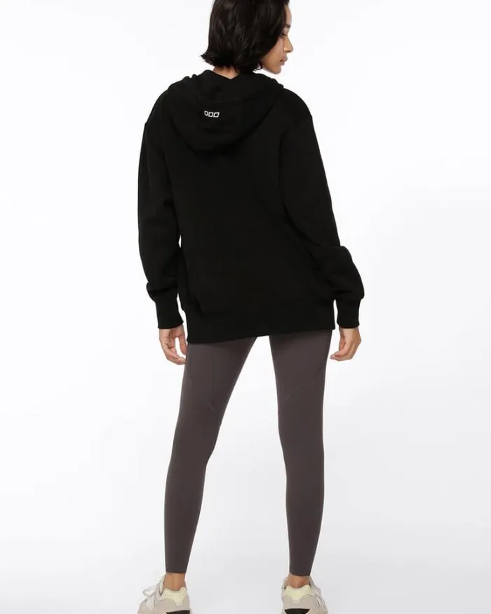 Women LORNA JANE Jackets Hoodies And Sweats Fleece Zip Thru Hoodie Dark Off White