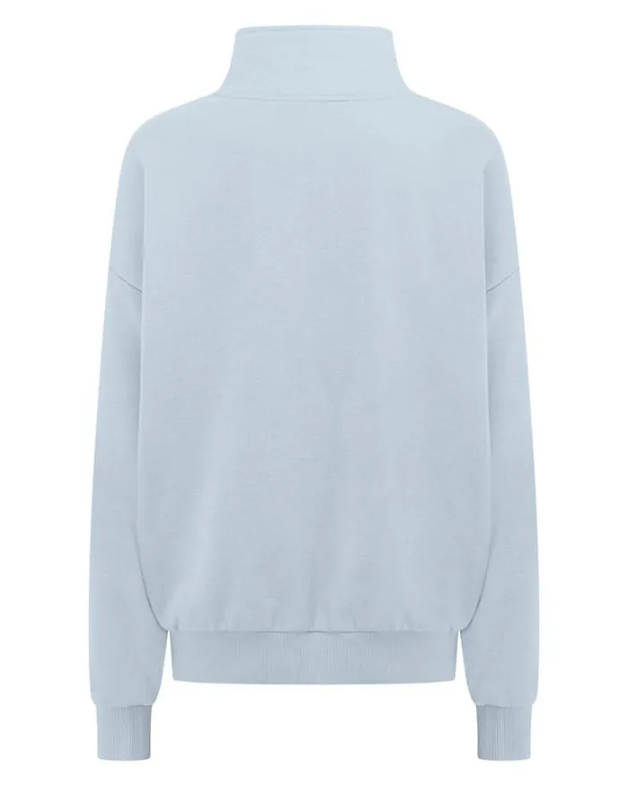 Women LORNA JANE Jackets Hoodies And Sweats Iconic Quarter Zip Sweat Glacier Blue