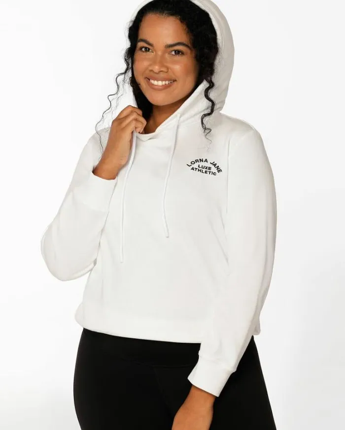 Women LORNA JANE Jackets Hoodies And Sweats Lotus Hoodie Porcelain