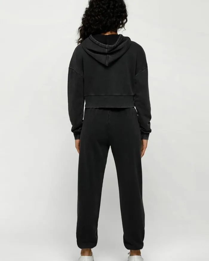 Women LORNA JANE Jackets Hoodies And Sweats Moto Hoodie Washed Black