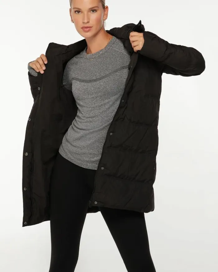 Women LORNA JANE Jackets Hoodies And Sweats Ultra Lite Down Jacket Black