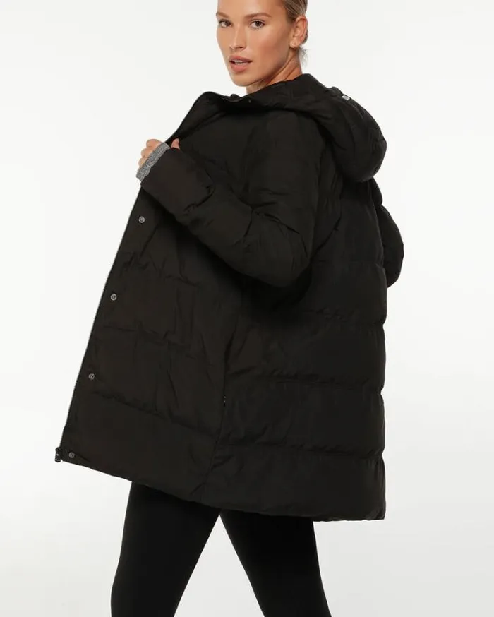 Women LORNA JANE Jackets Hoodies And Sweats Ultra Lite Down Jacket Black