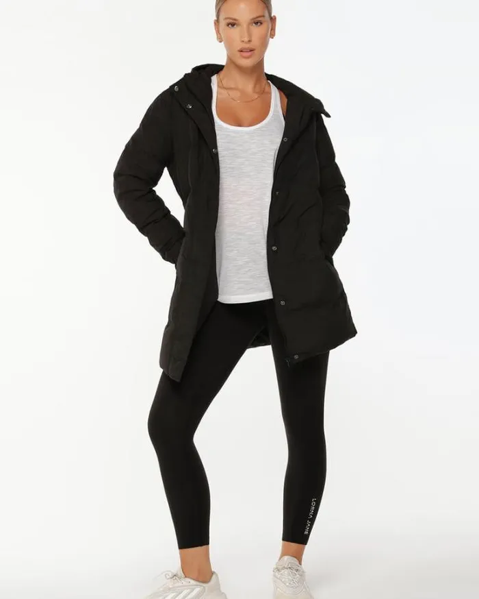 Women LORNA JANE Jackets Hoodies And Sweats Ultra Lite Down Jacket Black