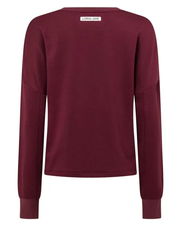 Women LORNA JANE Jackets Hoodies And Sweats Warm Up Sweat Maroon