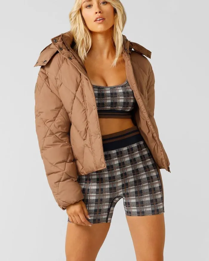 Women LORNA JANE Jackets Hoodies And Sweats Winter Warmth Recycled Puffer Jacket Cedar