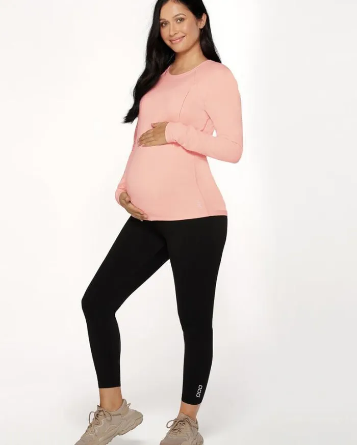 Women LORNA JANE Maternity LJ Active Feeding Long Sleeve Top Ballerina