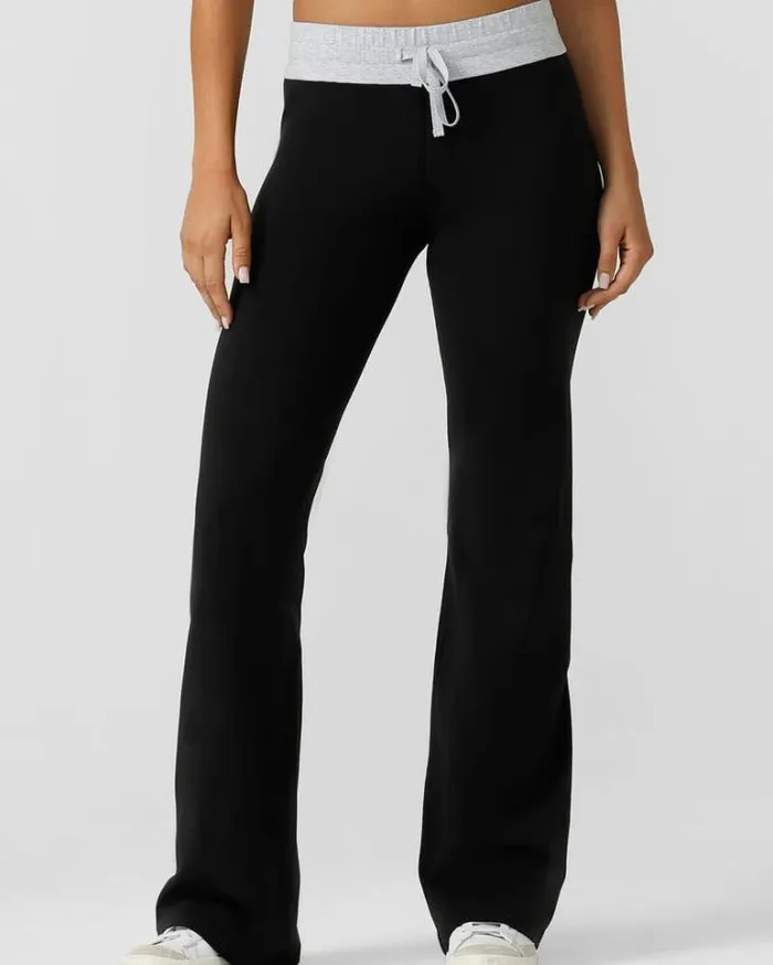 Women LORNA JANE Pants Flashdance Bootleg Pant Black