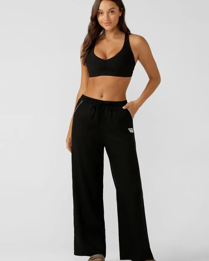 Women LORNA JANE Pants Take A Breather Lightweight Pant Black