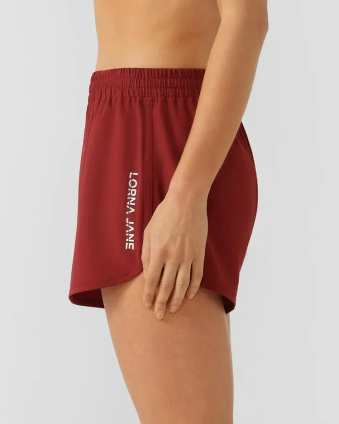 Women LORNA JANE Running Shorts Lotus Sport Short Sepia