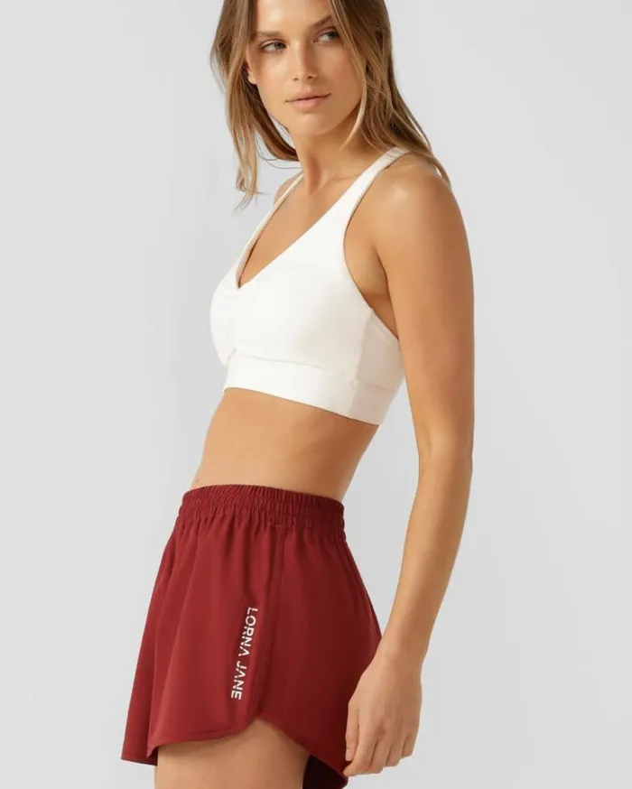 Women LORNA JANE Running Shorts Lotus Sport Short Sepia