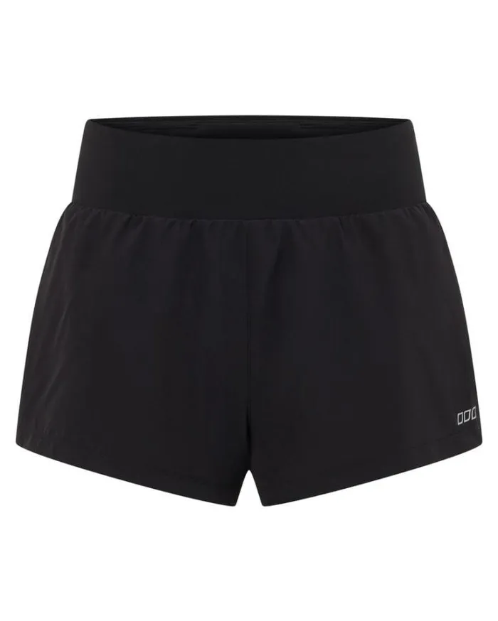 Women LORNA JANE Running Shorts Stretch and Stride Pocket Run Short Black