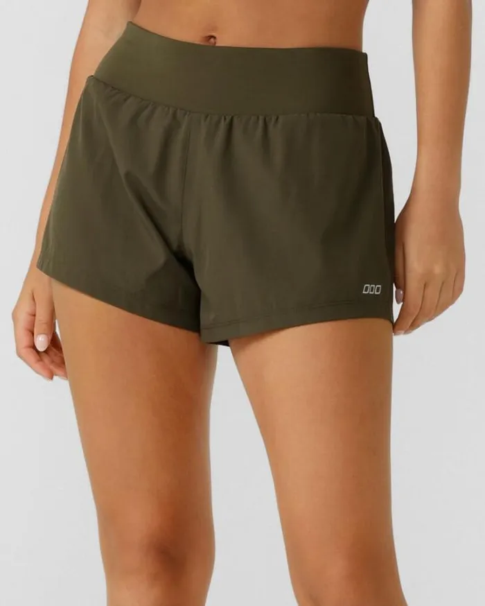 Women LORNA JANE Running Shorts Stretch and Stride Pocket Run Short Luxury Green Women LORNA JANE Running Shorts Stretch and Stride Pocket Run Short Luxury Green