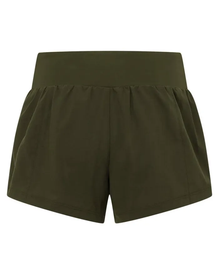 Women LORNA JANE Running Shorts Stretch and Stride Pocket Run Short Luxury Green