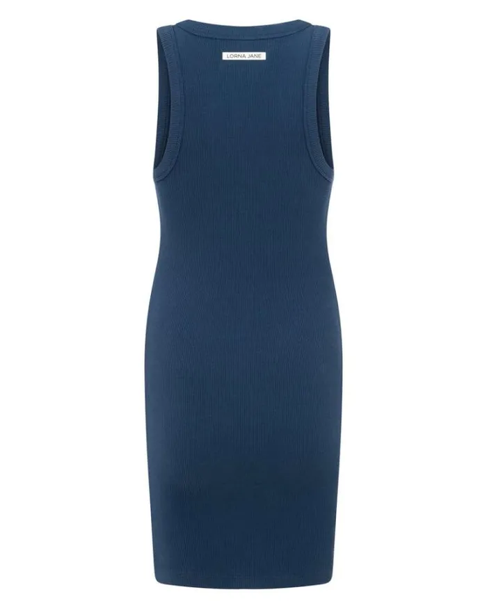 Women LORNA JANE Skirts And Dresses On The Move Rib Tank Dress Academy Blue