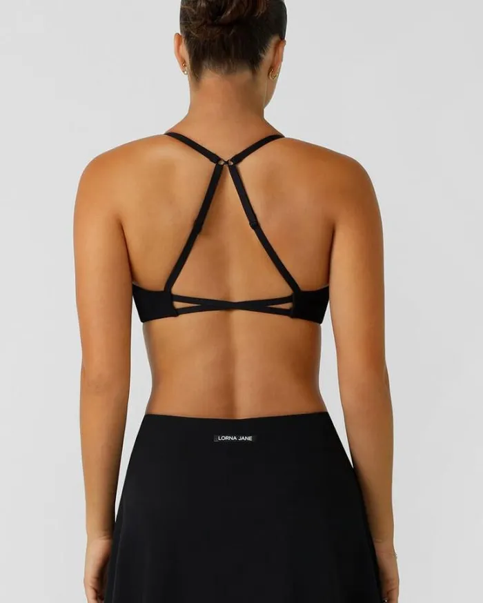 Women LORNA JANE Sports Bras Adaptable Recycled Sports Bra Black