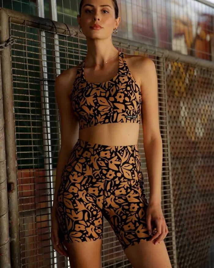 Women LORNA JANE Sports Bras Amy Maximum Support Sports Bra Abstract Floral Print
