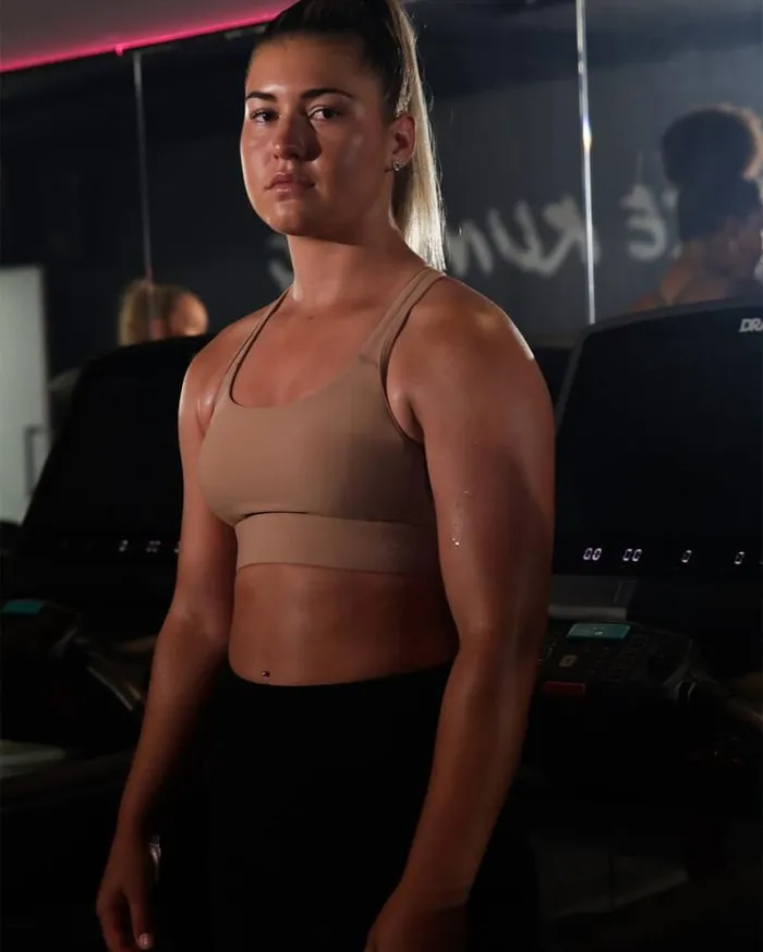 Women LORNA JANE Sports Bras Amy Maximum Support Sports Bra Biscuit