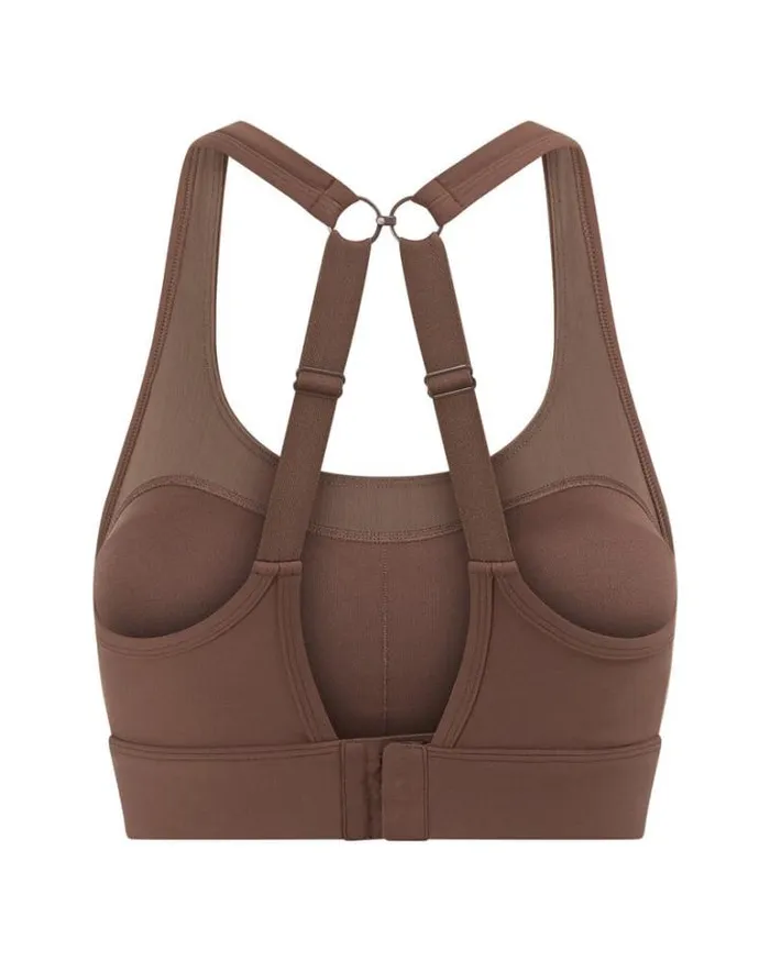 Women LORNA JANE Sports Bras Amy Maximum Support Sports Bra Chocolate