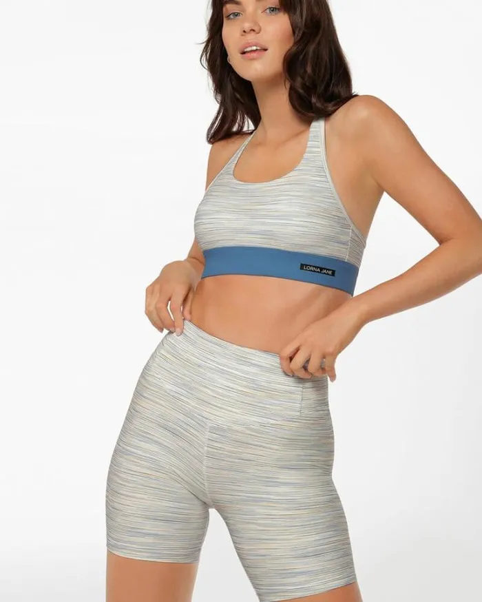 Women LORNA JANE Sports Bras Amy Maximum Support Sports Bra Sunset Marl