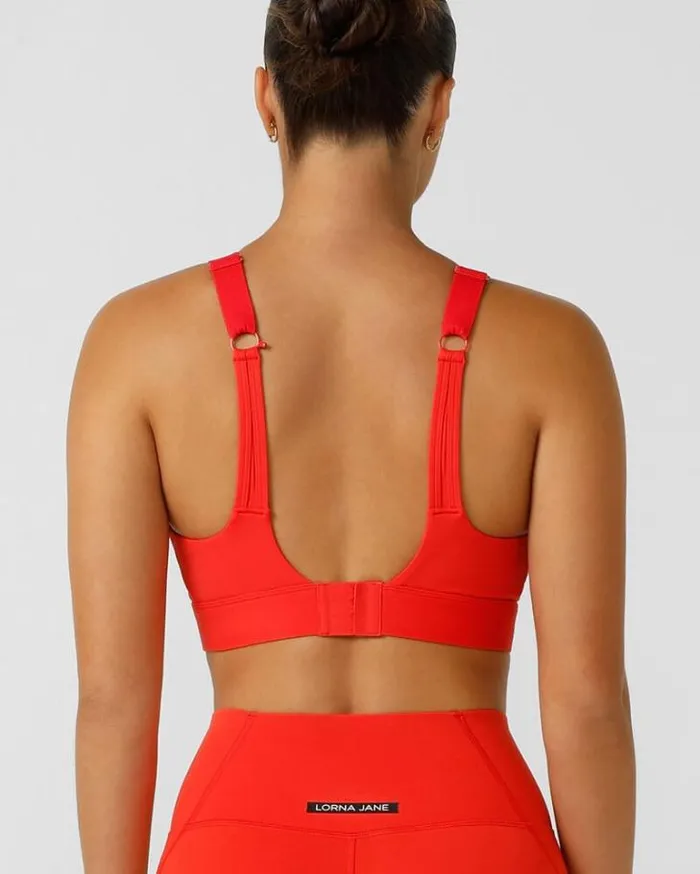 Women LORNA JANE Sports Bras Amy Sports Bra Hot Tomato