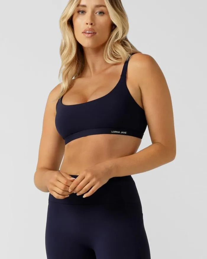 Women LORNA JANE Sports Bras Crossways Sports Bra French Navy