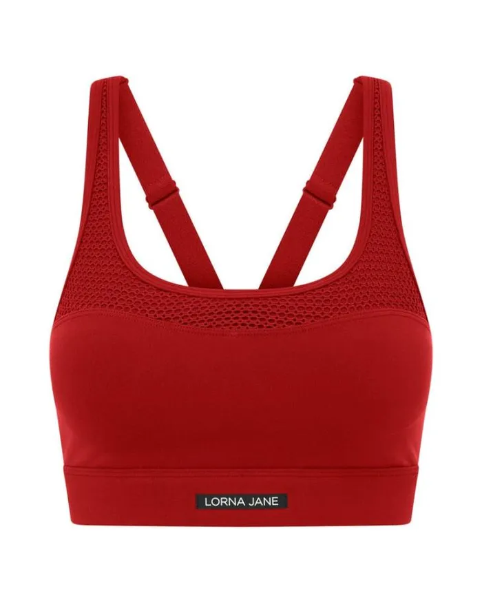 Women LORNA JANE Sports Bras Dynamic Max Support Sports Bra Cherry