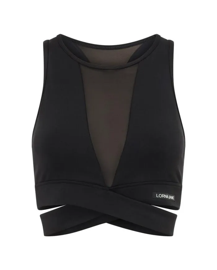 Women LORNA JANE Sports Bras Elevate Mesh All Day Sports Bra Black