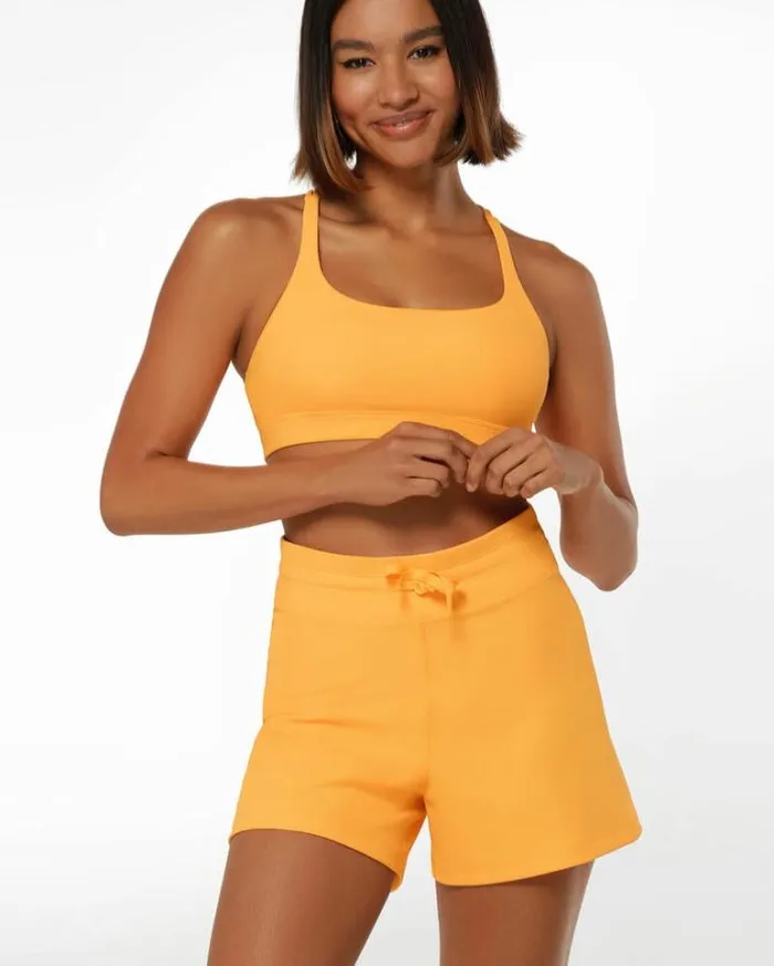 Women LORNA JANE Sports Bras Flex Rib Sports Bra Mango Sorbet