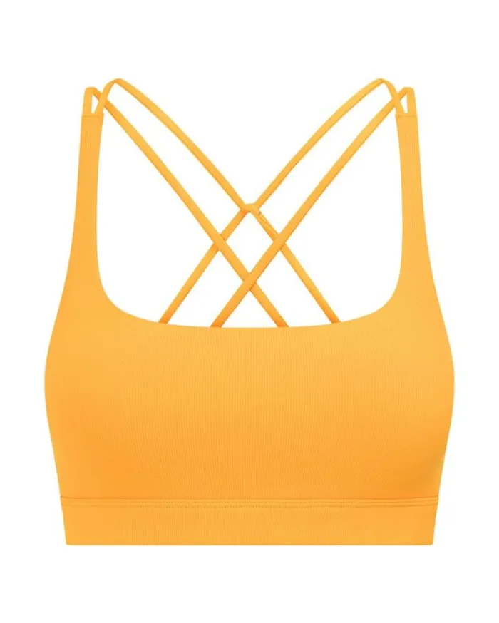 Women LORNA JANE Sports Bras Flex Rib Sports Bra Mango Sorbet