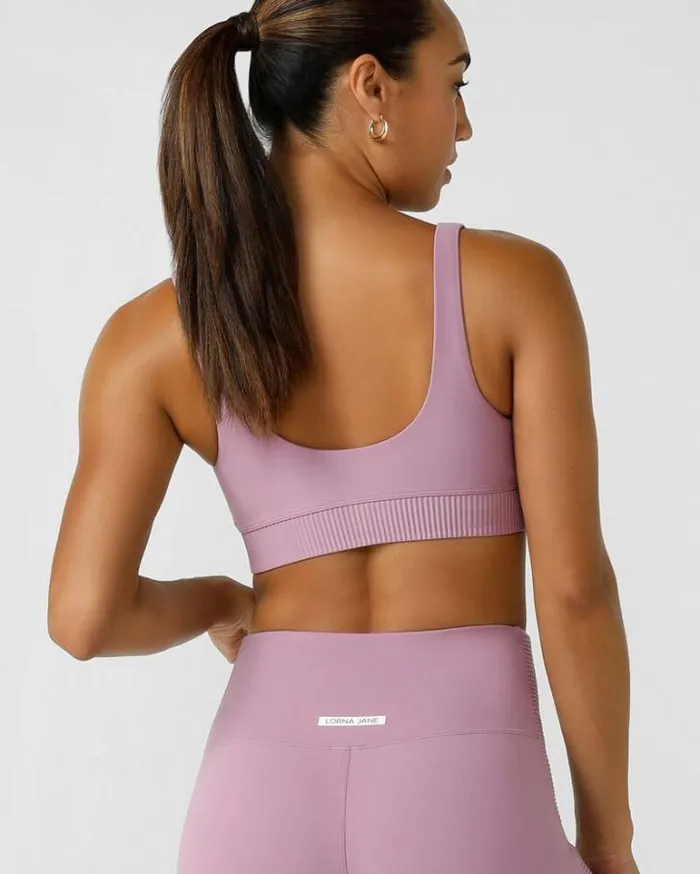Women LORNA JANE Sports Bras Grande Rib Sports Bra New Orchid