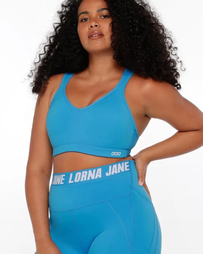 Women LORNA JANE Sports Bras Hold And Mould Sports Bra Capri Blue