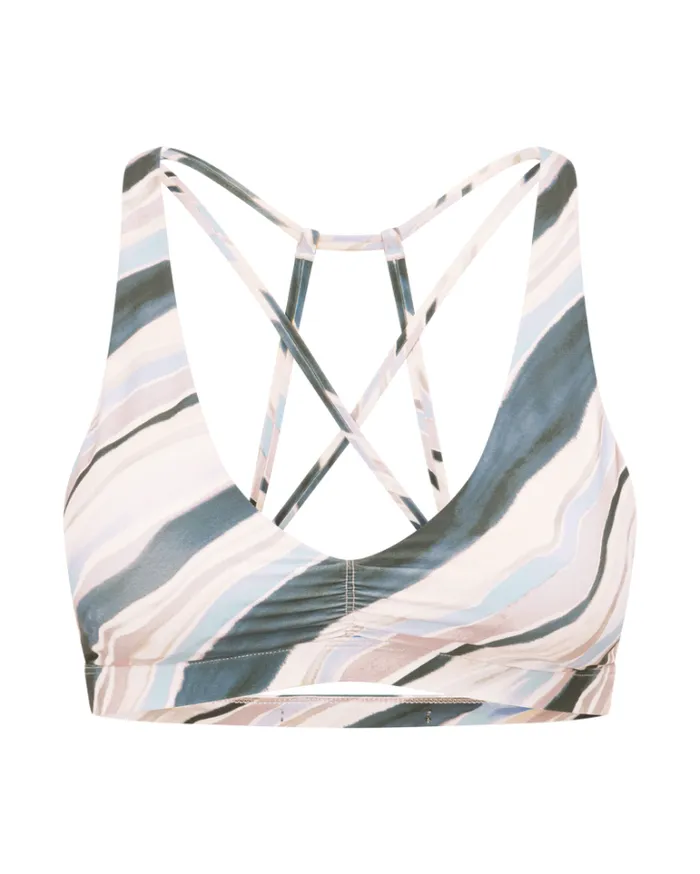 Women LORNA JANE Sports Bras Horizon Haze All Day Sports Bra Blacklace Print