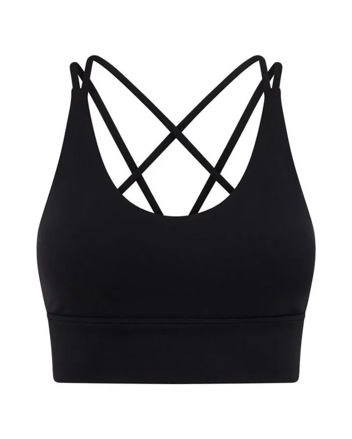 Women LORNA JANE Sports Bras Lotus Longline Sports Bra Black