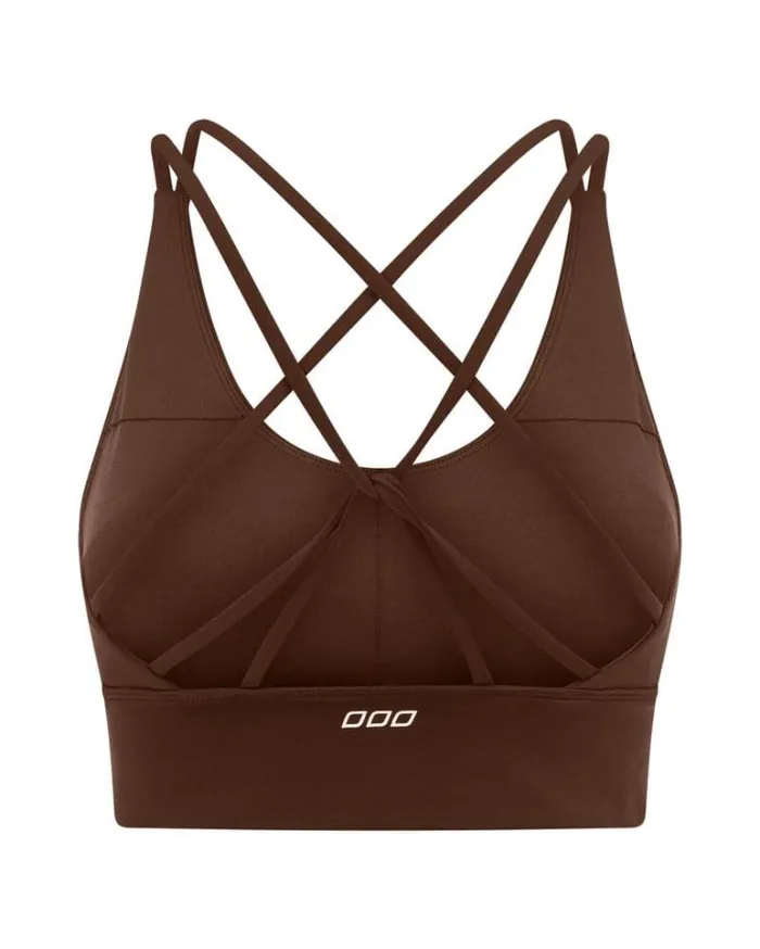 Women LORNA JANE Sports Bras Lotus Longline Sports Bra Espresso